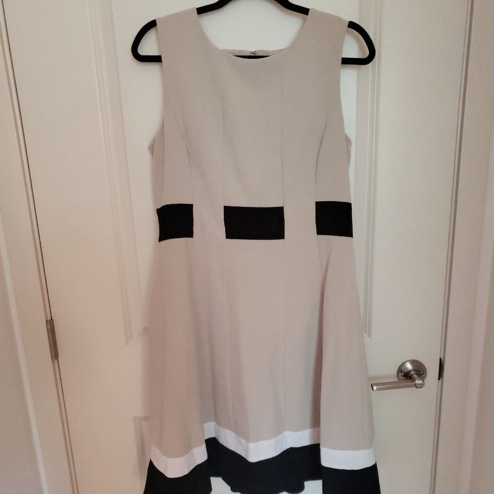 Beige Sheath Dress (Calvin Klein, size 12)